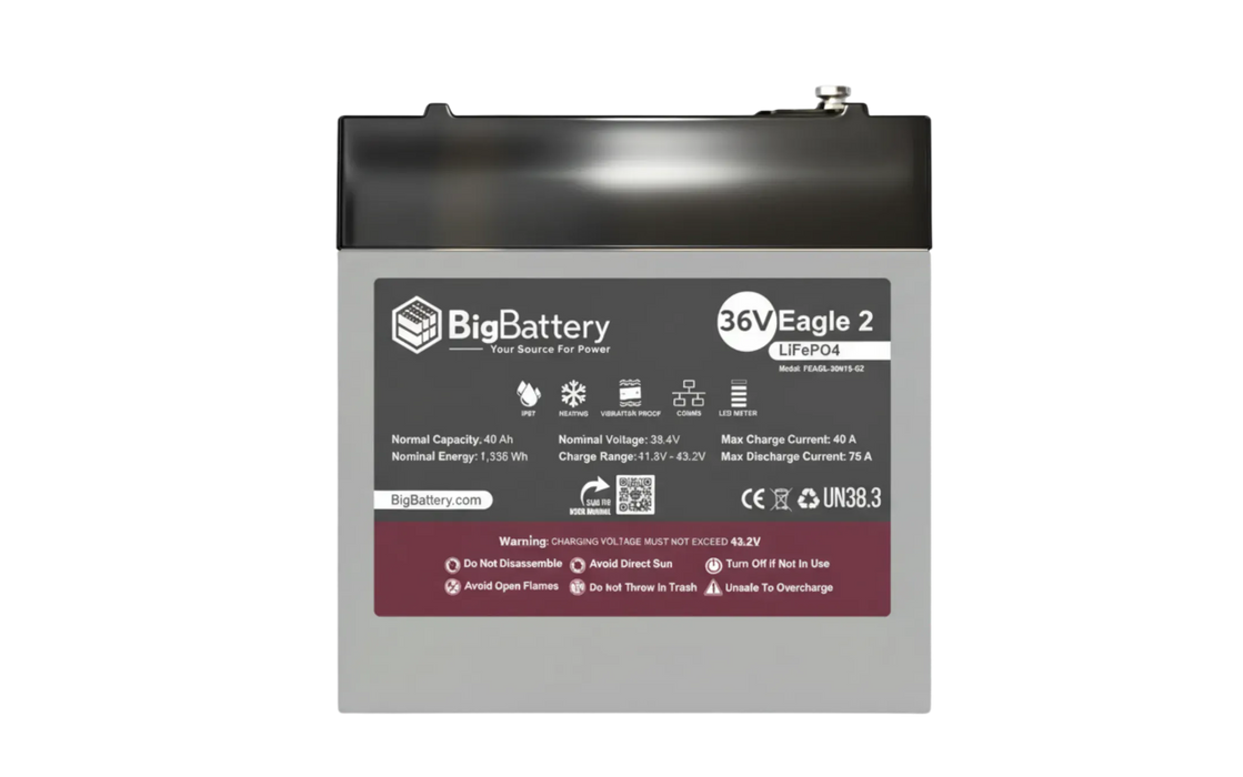 Big Battery | 36V EAGLE 2 LiFePO₄ Battery (1.54kWh) with Heater & CANBus