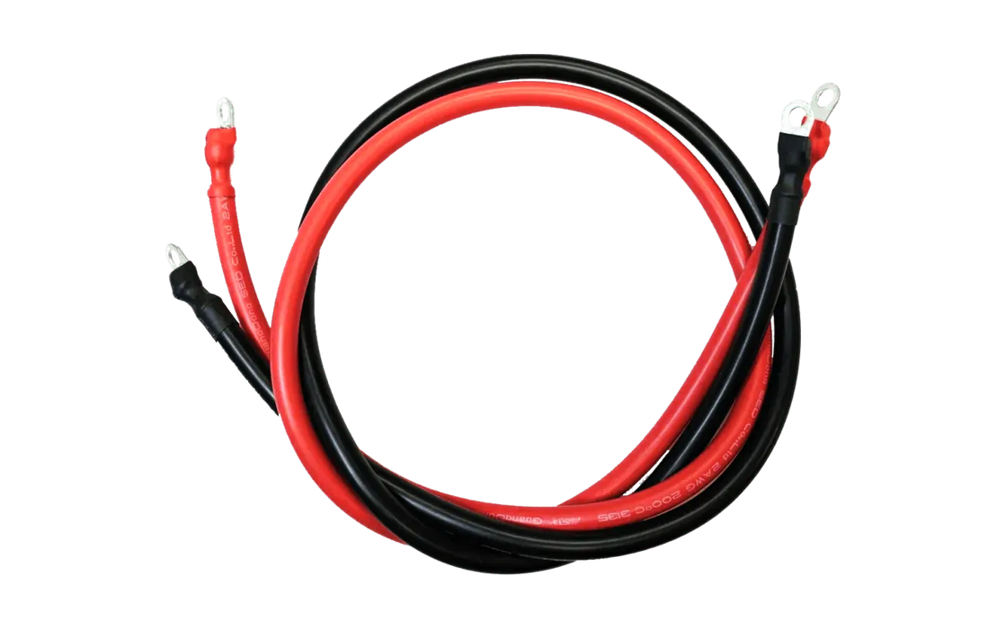 Big Battery | 4AWG (Black and Red) 3FT Ring to Ring Terminal Cable