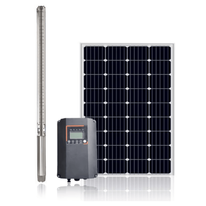 Backwood Solar | BWS 4″ AC/DC Sub Pump 20 GPM 1440′ Submersible Pump with Controller