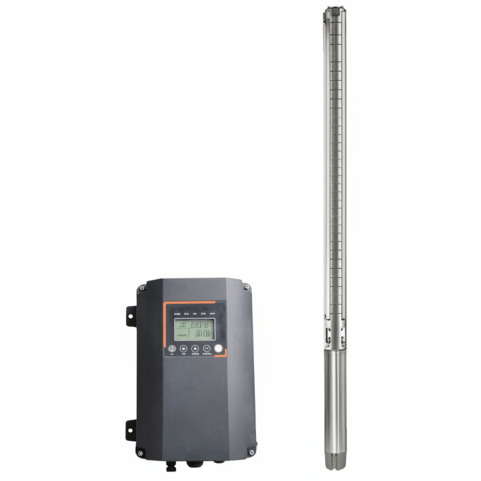 Backwood Solar | BWS 4″ AC/DC Sub Pump 20 GPM 1440′ Submersible Pump with Controller