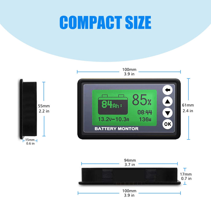 ACOPOWER | 500 Amps Battery Monitor