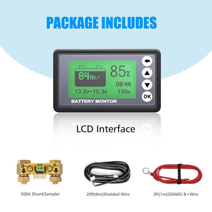 ACOPOWER | 500 Amps Battery Monitor