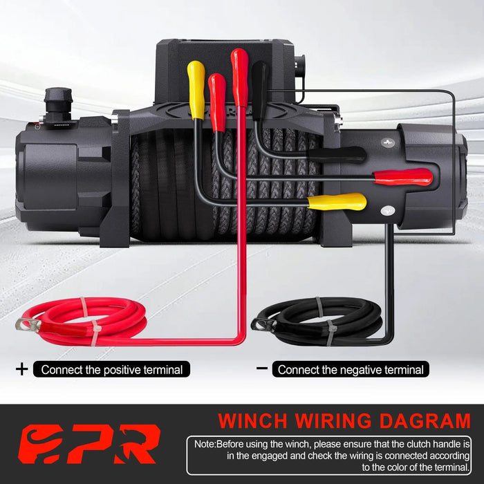OPENROAD | 12,000lbs Electric Winch with Synthetic Rope-Panther Series 3S