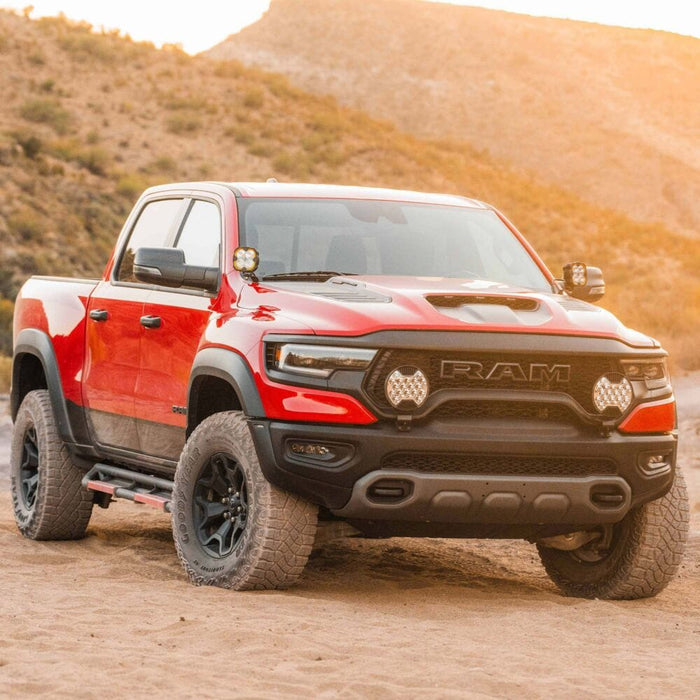 KC HiLiTES | Grille Mount Light Brackets for Two Lights - GEN5 2019+ RAM 1500 Rebel/1500 TRX