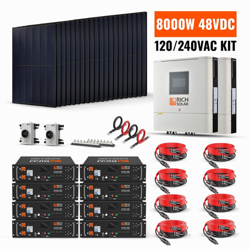 8000W 48V-120/240VAC Solar Kit