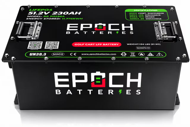 Epoch Batteries | 48V 230Ah Golf Cart Battery Complete Kit - Lithium (LiFePO4)
