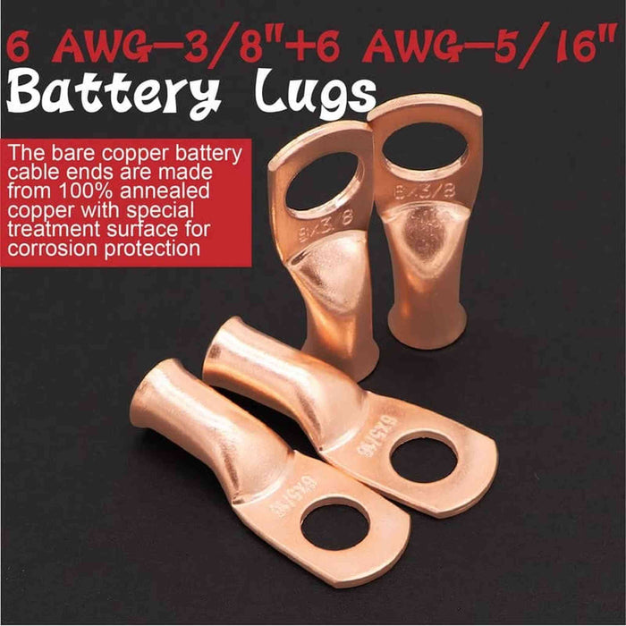 ACOPOWER | 13Ft 6AWG Battery Power Tinned Copper Cable