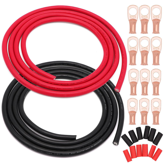ACOPOWER | 13Ft 6AWG Battery Power Tinned Copper Cable