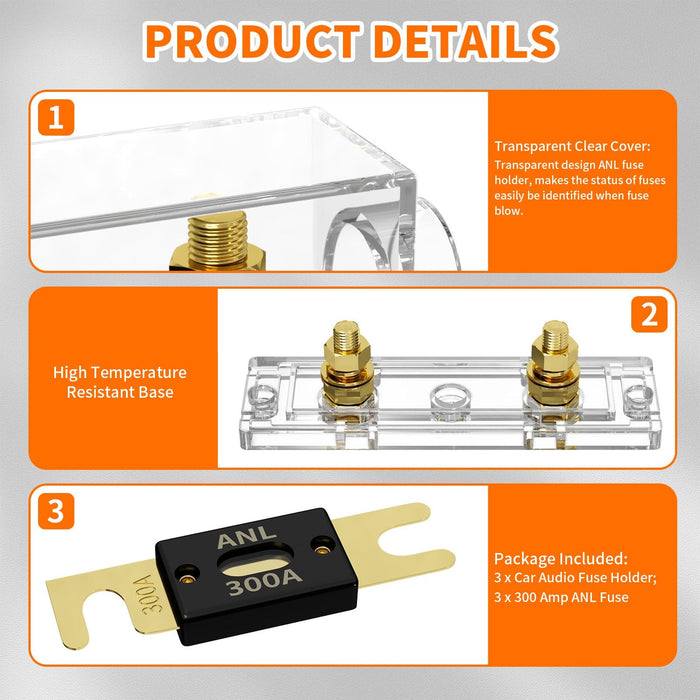 ACOPOWER | 300 Amp ANL Fuse Holder