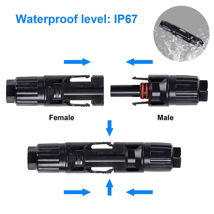 ACOPOWER | 4 Pairs Male/Female Solar Connectors