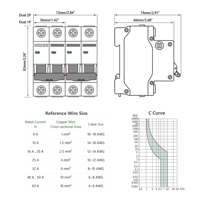ACOPOWER | 50A AC Manual Transfer Switch