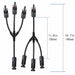 ACOPOWER | Solar Connectors M Branch Parallel Adapter Cable MMMF+FFFM Pair
