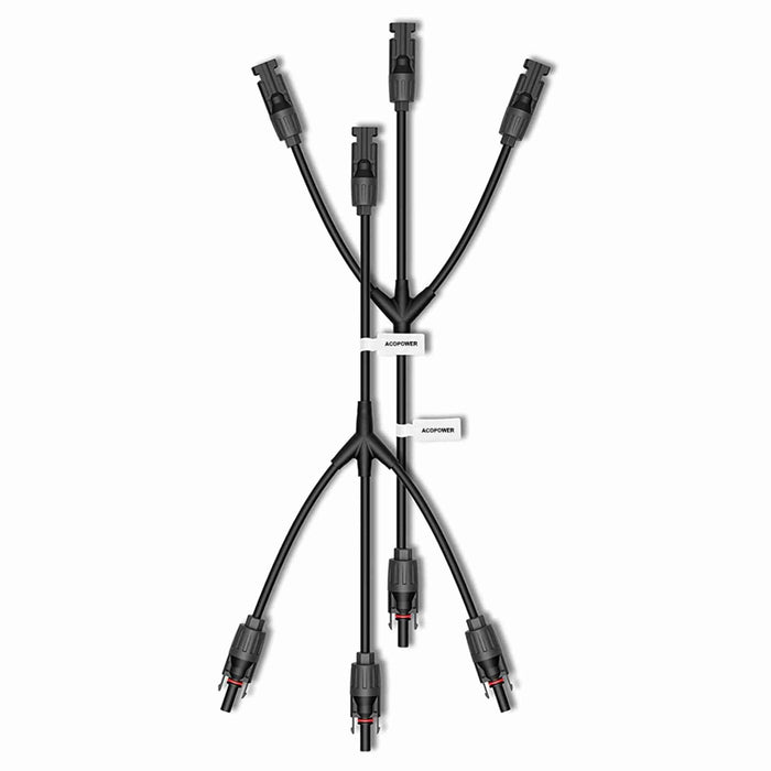 ACOPOWER | Solar Connectors M Branch Parallel Adapter Cable MMMF+FFFM Pair