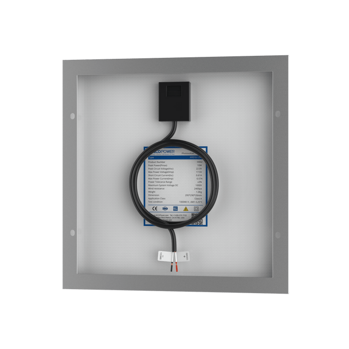 ACOPower | 10 Watt 12 Volt Monocrystalline Solar Panel