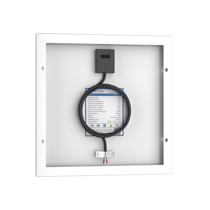 ACOPower | 10 Watt 12 Volt Monocrystalline Solar Panel
