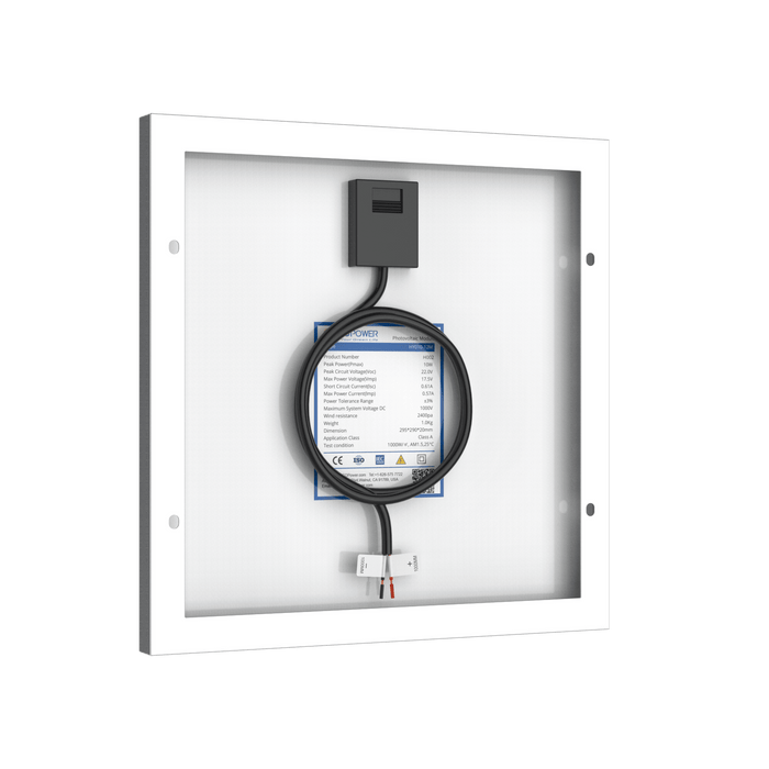 ACOPower | 10 Watt 12 Volt Monocrystalline Solar Panel