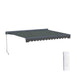 ALEKO | Moroccan Semi-Cassette Motorized Patio Awning - Charcoal Gray - 13 x 10 Feet