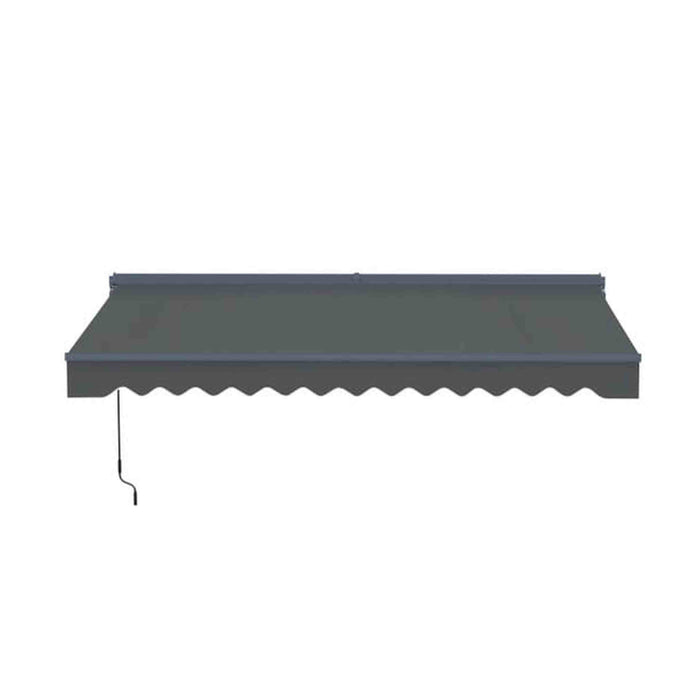 ALEKO | Moroccan Semi-Cassette Motorized Patio Awning - Charcoal Gray - 13 x 10 Feet