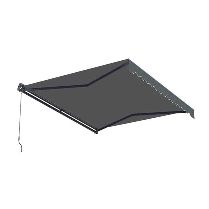 ALEKO | Moroccan Semi-Cassette Motorized Patio Awning - Charcoal Gray - 13 x 10 Feet