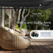 ALEKO | Moroccan Semi-Cassette Motorized Patio Awning - Onyx Black