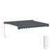 ALEKO | Moroccan Semi-Cassette Motorized Patio Awning - Charcoal Gray - 13 x 10 Feet