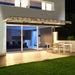 ALEKO | Moroccan Semi-Cassette Motorized Patio Awning - Multi-Stripe Yellow