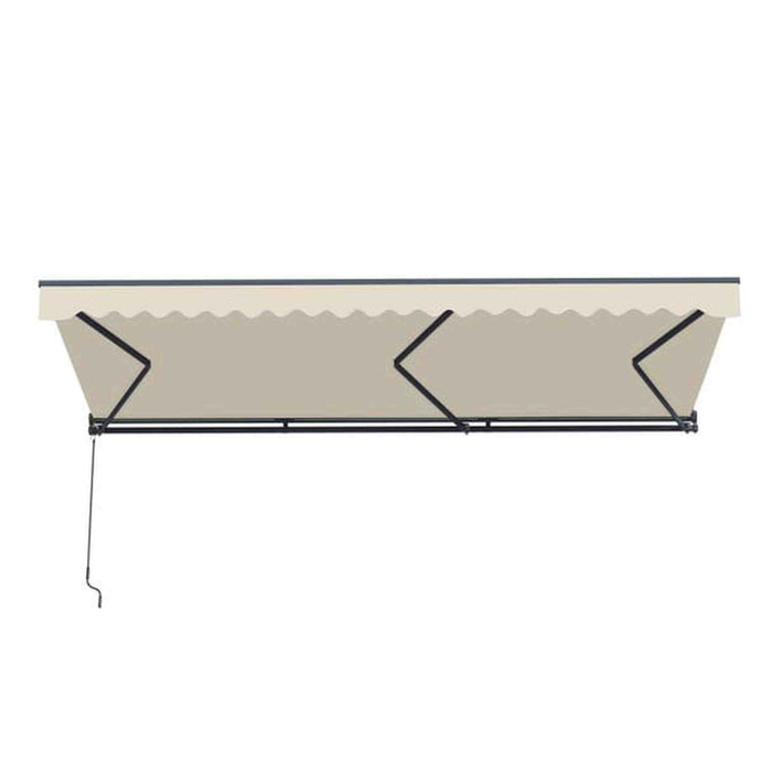 ALEKO | Moroccan Semi-Cassette Motorized Patio Awning - Ivory Cream