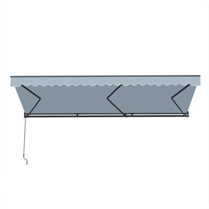 ALEKO |Moroccan Semi-Cassette Motorized Patio Awning - Sky Blue
