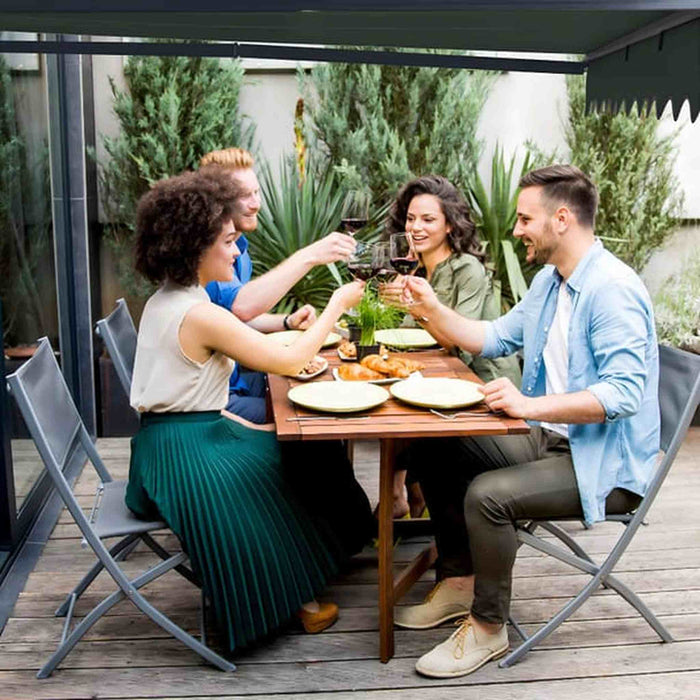 ALEKO | Moroccan Semi-Cassette Motorized Patio Awning - Forest Gree