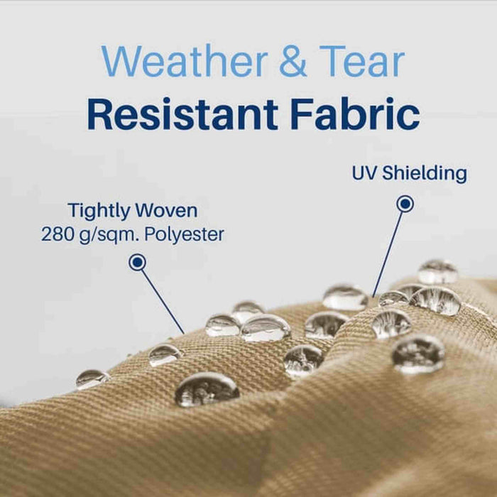 ALEKO | Moroccan Semi-Cassette Motorized Patio Awning - Desert Sand - 20 X 10 feet