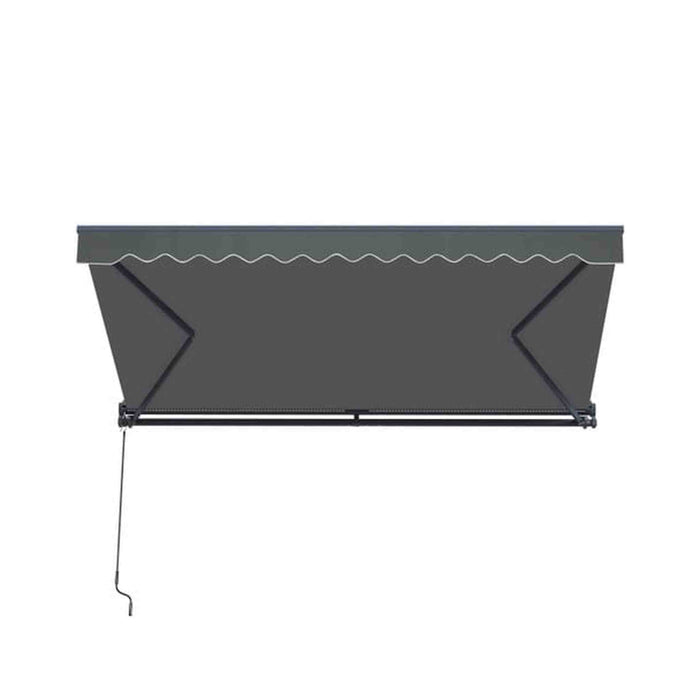 ALEKO | Moroccan Semi-Cassette Motorized Patio Awning - Charcoal Gray - 13 x 10 Feet