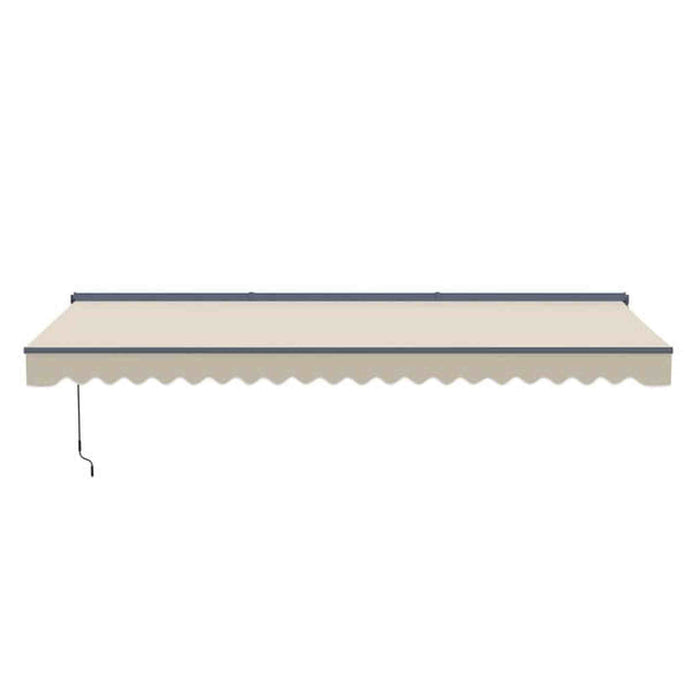ALEKO | Moroccan Semi-Cassette Motorized Patio Awning - Ivory Cream