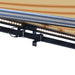 ALEKO | Moroccan Semi-Cassette Motorized Patio Awning - Multi-Stripe Yellow
