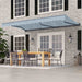 ALEKO |Moroccan Semi-Cassette Motorized Patio Awning - Sky Blue
