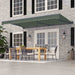 ALEKO | Moroccan Semi-Cassette Motorized Patio Awning - Forest Gree