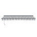 ALEKO | Moroccan Semi-Cassette Motorized Patio Awning - Seagull Gray & White Striped - 13 X 10 feet