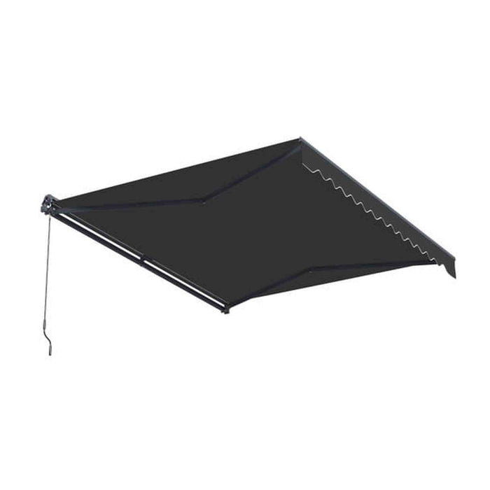 ALEKO | Moroccan Semi-Cassette Motorized Patio Awning - Onyx Black