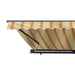 ALEKO | Moroccan Semi-Cassette Motorized Patio Awning - Multi-Stripe Yellow
