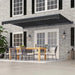 ALEKO | Moroccan Semi-Cassette Motorized Patio Awning - Onyx Black