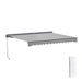 ALEKO | Moroccan Semi-Cassette Motorized Patio Awning, Silver Gray, 16 x 10 Ft