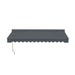 ALEKO | Moroccan Semi-Cassette Motorized Patio Awning - Charcoal Gray - 13 x 10 Feet