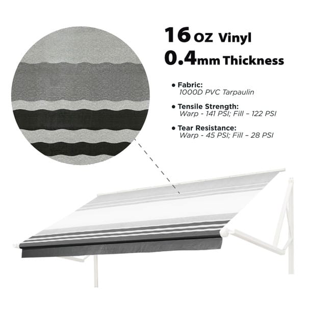 ALEKO | RV Awning Fabric Replacement for 13 x 8 Ft Awnings