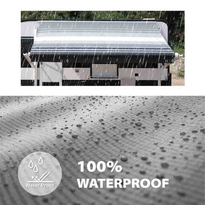 ALEKO | Retractable RV and Patio Awning - Black Fade Fabric