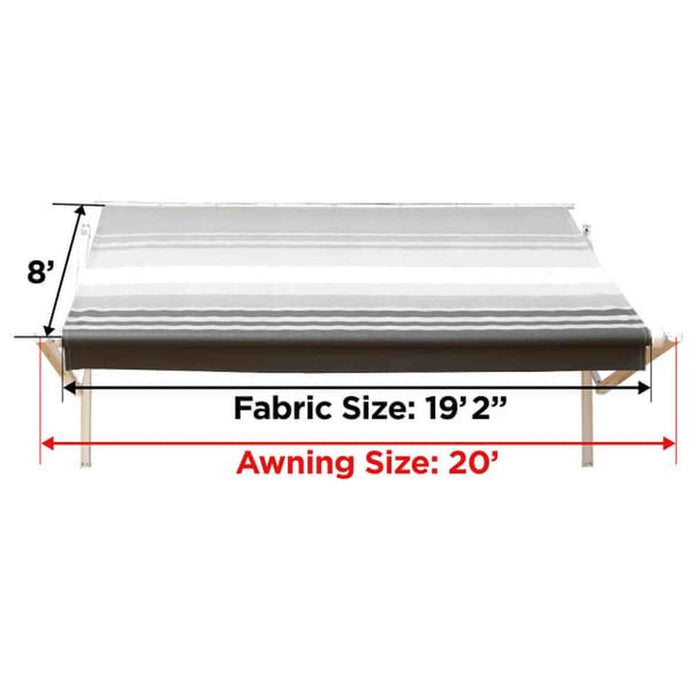 ALEKO | Retractable RV and Patio Awning - Black Fade Fabric