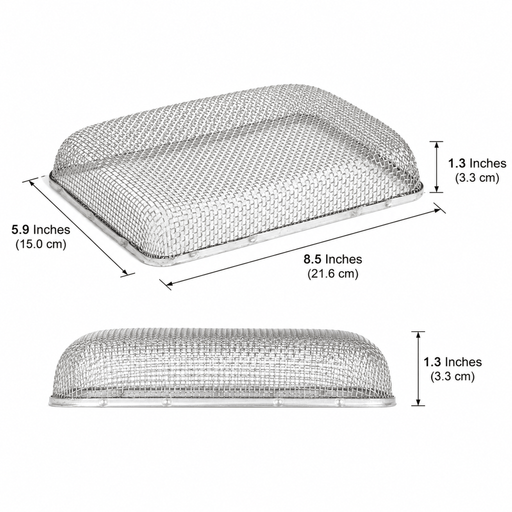 ALEKO | Stainless Steel RV Bug Screen 5.9 x 8.5 x 1.3 Inches