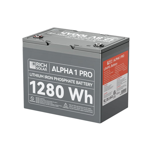 ALPHA 1 PRO | 12V 100Ah LiFePO4 Battery | Premium 12V Lithium Battery for Off-Grid, RVs, Boats | 7,000 Lifetime Cycles | 10 Year Warranty | UL1973 Certified