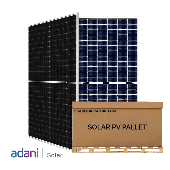 Adani | 16.43kW Pallet - Adani Solar 530w Half-Cut Mono-Crystalline Bifacial Silver | ASB-M10-144-530 | Up to 645W with Bifacial Gain - 16.43kW Total