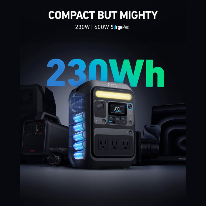 Anker Solix | C200 DC Portable Power Station - 60,000mAh 192Wh | 200W