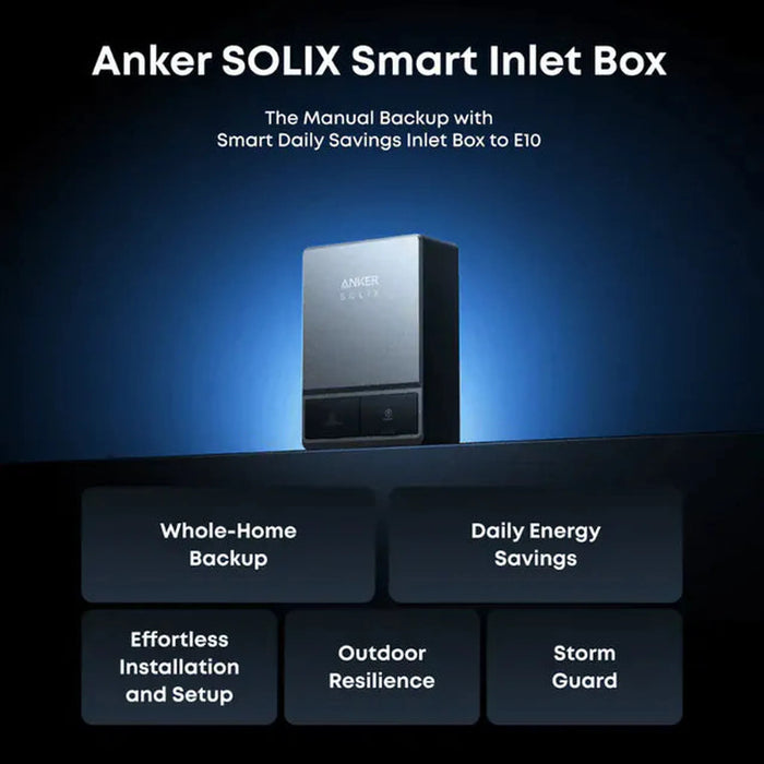 Anker Solix | E10 Smart Inlet Box | Smart Grid & Storm-Guard