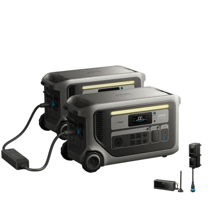 Anker Solix | F3000 Portable Power Station | 3,072Wh / 3,600W | 2,400W Solar Input